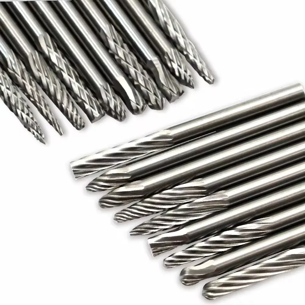 20 PC Tungsten Carbide Burr Set Single and Double Cut ,Head Die Grinder Bit,Rotary Burr Carbide Set Cutting Rotating File