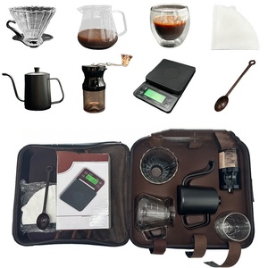 High Quality Luxury <b>Coffee</b> Gift Box Set Grinder Hand Pot Glass Drip <b>Filter</b> Household <b>Coffee</b> <b>Coffee</b> Christmas Gift Coffeeware - Product Image 2