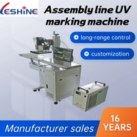 Caméra Ccd Positionnement visuel automatique Machine de marquage laser UV avec bande transporteuse