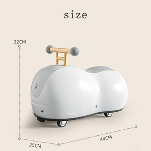 Voiture à pédales pour bébé portable et légère, jouet pour enfants avec un design de coque torsadée, voiture à pousser pour bébé - Product Image 4