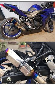 Silenciador de escape de motocicleta de fábrica de China, silenciador de escape Universal para <span class=keywords><strong>Yamaha</strong></span> R15 R3 <span class=keywords><strong>Ninja</strong></span> <span class=keywords><strong>650</strong></span>, escape de carreras - Product Image 6