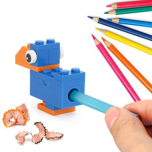 Conception brevetée, jouet en briques DIY pour la famille de la jungle, girafe et toucan, <span class=keywords><strong>taille</strong></span>-<span class=keywords><strong>crayon</strong></span> amusant - Product Image 4