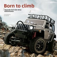 Coche de Control Remoto MN-128 1:12 4WD con Cambio de Marchas, Camioneta de Escalada RC con Luces Intermitentes, Juguete de Coche RC
