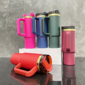 Powder Coated Double Walled Stainless <b>Steel</b> Vacuum Insulated Gold Plating 30oz Coffee Travel Mugs for Laser Engraving - Product Image 3