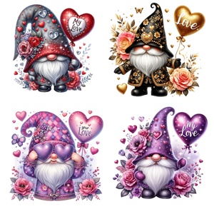 Autocollants vintage faits à la main créatifs pour la Saint-Valentin Gnome elfe arc-en-ciel étoile elfe autocollants décoratifs pour carnet de notes autocollants vintage - Product Image 5