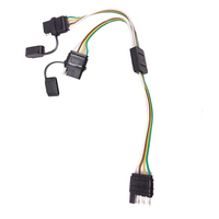 4 vías Y-Splitter Plug Universal Plug & Play de extensión del adaptador arnés para tira LED de señal de vuelta de portón trasero barra de luz remolque