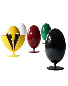 Modern Egg-Shaped Standing Storage Bucket 360 Rotating Designer ABS <strong>Bin</strong> for Living Room <strong>Bedroom</strong> Decor - Product Image 1
