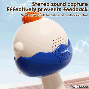 Jeu d'apprentissage précoce préscolaire Microphone musical électronique enfants ensemble d'instruments enfants en plastique chant oiseau Machine musique jouet - Product Image 3
