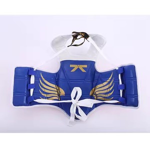 Soporte de Espalda Ajustable Firmway Rojo y Azul, Protección Profesional Reforzada, Duradero, de PU/EVA/Esponja, para Competencia de Taekwondo, Uso Adulto - Product Image 4