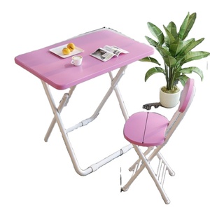 간단한 접이식 작은 책상 홈 학습 책상 싱글 식탁 휴대용 컴퓨터 테이블 간단한 긴 테이블 - Product Image 1