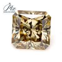 Natürliche Champagner farbe Loose Moissan ite Diamond 4*4MM Moissan ite Stones im Strahlungs schliff Wuzhou Holycome
