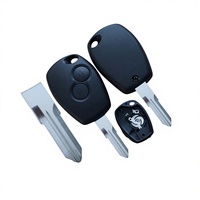Coque de remplacement vierge pour clé télécommande 2 boutons de haute qualité (lame VAC102) pour Renault - Vente en gros