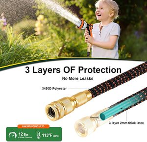 High Quality <b>Rubber</b> 3450D ANSI Standard 3/4'' Diameter Expandable 3x Capacity Anti-Corrosion Garden Watering Hose - Product Image 5