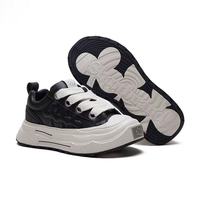 SHOOT BRAND Reissue Black Plum Sneakers pour Hommes et Femmes, Chaussures de Marche en Cuir Rétro à Semelle Épaisse et Rehaussée, Légères