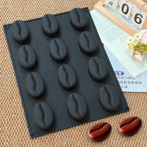 שעועית קפה מוס עוגת עובש מיני קפה ציפוי קישוט עובש מיני קפה ציפוי קישוט עובש סיליקון - Product Image 2