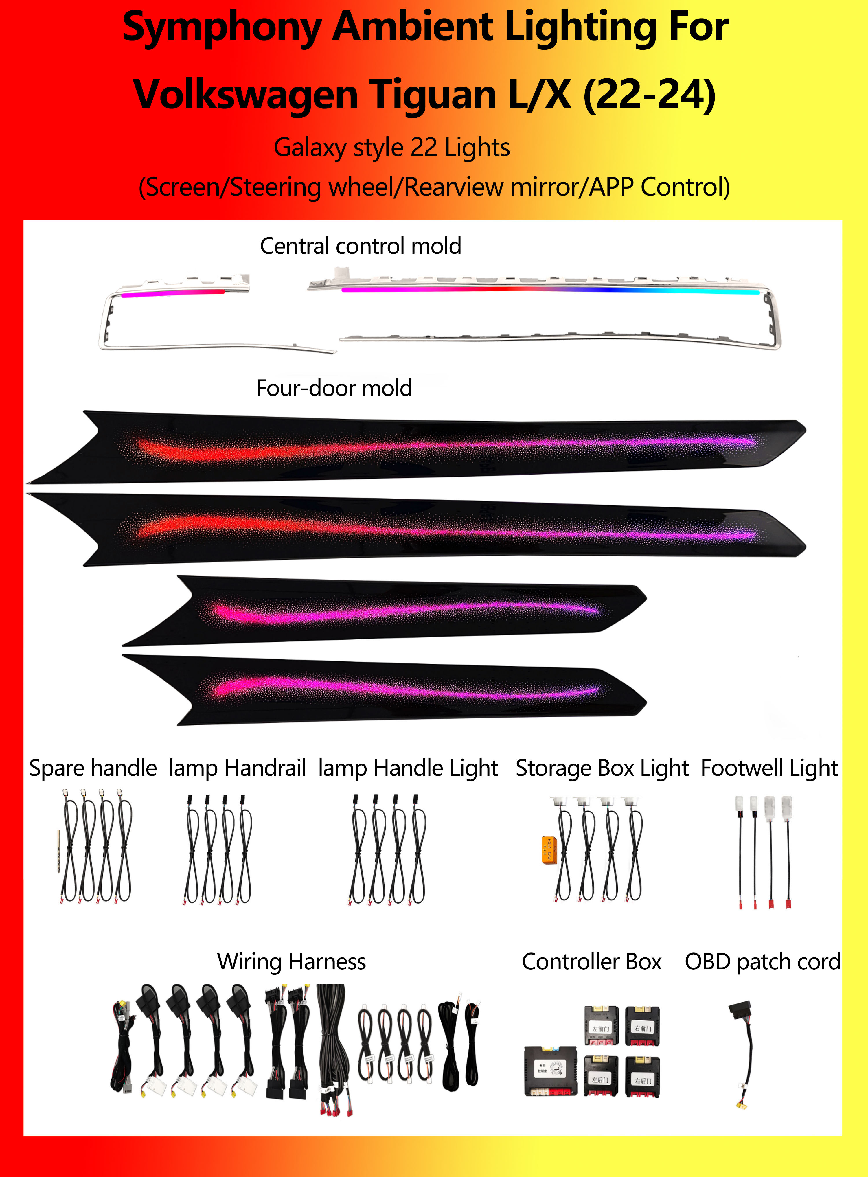 Volkswagen Tiguan L/X Galaxy style Symphony 22 Lights