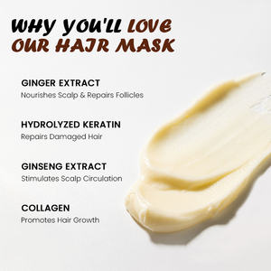 Deep Nou rishing <span class=keywords><strong>Hair</strong></span> Mask Bio-Ingwerextrakt-Reparatur creme für geschädigtes Haar wachstum Promotion Split Ends Care - Product Image 2