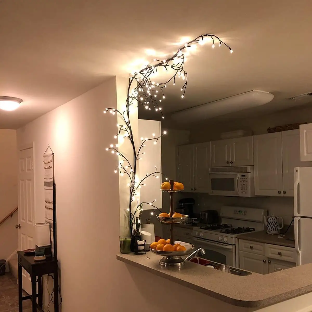 Natal Swags Decorações Paredes Interiores Decoração Artificial Árvore Ramos 144 LEDs Willow Vine Luzes