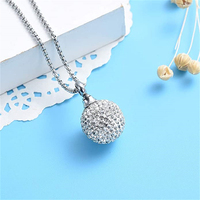 Urna Funeraria de Acero Inoxidable Multicolor con Bola de Cristal Ortodoxa para Mascotas, Mujeres y Niños