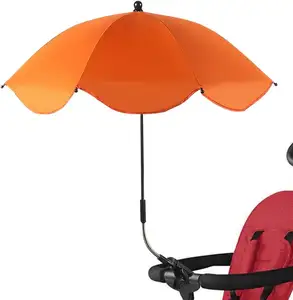 Guarda-chuva personalizado para carrinho de bebê com proteção solar UV para crianças, guarda-chuva para cadeira de praia com braçadeira