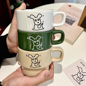 Ceramic Classic <strong>Stacking</strong> Coffee <strong>Mug</strong> <strong>Set</strong> Customized Printed Back to School CE Certified Dishwasher &amp; Microwave Safe - Product Image 4