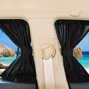 Car Curtain Side <b>Window</b> Sunshade 50S50L Black Opaque Cloth Buckle Installation For Car Sun Protection - Product Image 1