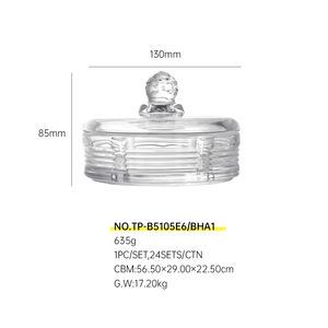 Jinghuang โถแก้วช็อคโกแลต oem/odm, สีเงิน Shannon คริสตัลลูกอมปกคลุมจาน - Product Image 6