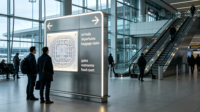 Signalisation numérique pour panneaux de signalisation de porte d'accès d'aéroport avec bandes LED pour hôpitaux et parkings