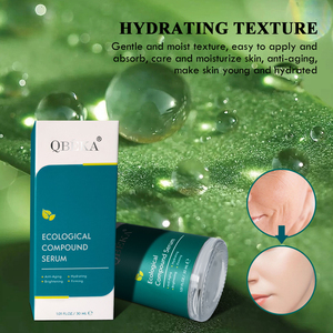 Siero Composto Vegano Ecologico QBEKA, Formula Naturale a Base di Piante Idratante Rivitalizzante per la Pelle, Anti-Età, Rassodante e Anti-Rughe - Product Image 1