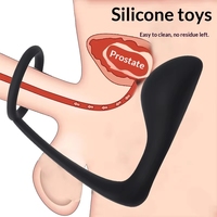 Anneau pénien en silicone pour hommes, stimulateur de prostate, plug anal, jouets sexuels pour hommes gays, anneaux de pénis pour la masturbation