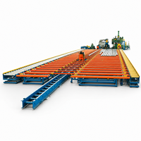 Table de refroidissement pour extrusion d'aluminium 2700T, 90KW, 380V, avec table de dévidage PLC et ligne de convoyage avec tireur pour le marché africain