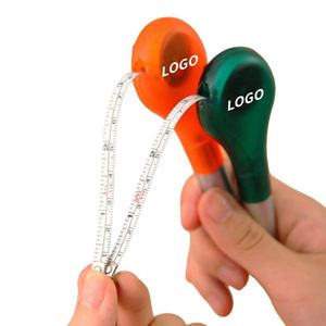 Custom Logo Multifunction Personalized <b>Plastic</b> Portable Measurement <b>Tape</b> Ballpoint Pen With Clip - Product Image 1