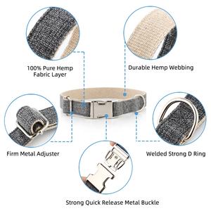 <span class=keywords><strong>Collar</strong></span> para perro de cáñamo de algodón ecológico, accesorio personalizado de diseño de lujo, venta al por mayor - Product Image 2