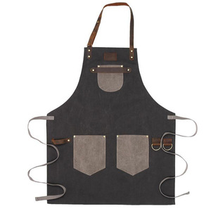 Chất Lượng Cao Rau rám nắng Da Vải Cotton Làm Việc Tạp Dề Cho Nữ Nghệ Sĩ Người Đàn Ông Của Tóc Salon Baristas Bakers - Product Image 1