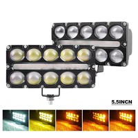 Dreireihiger LED-Scheinwerfer mit Doppelstrahl-Projektorlinse aus Aluminium, Universelles LED-Fahrlicht für Gabelstapler, Landmaschinen, LKW und Geländefahrzeuge
