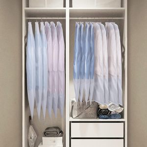 Hot Garment Bag Clothing Dust Cover EVA Garment Covers for Closet <b>Clothes</b> <b>Storage</b> Plastic Dustproof Suit Bag - Product Image 5