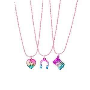 3 pcs/सेट रचनात्मक हेडसेट रेडियो प्यार दिल पेलेंट हार बच्चों के लिए गहने हार हार - Product Image 1