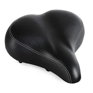 Comfortable Bike Seat - Wide Oversized Bicycle Saddle Super Soft Universal Fit for Exercise Bike and Outdoor Bikes Black 1 Piece