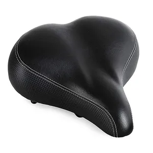 Confortável Bike Seat - Wide Oversized Bicicleta Saddle Super Soft Universal Fit para bicicleta ergométrica e bicicletas ao ar livre preto 1 peça