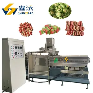 Sunward Automatic frying crispy 3d corn bugles pellets fried chips snacks food machine Double Single Screw Supplier