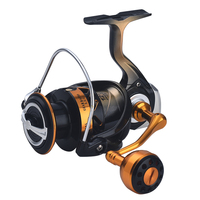 Moulinet de pêche spinning micro pour petits poissons, avec poignée à bille métallique, rapport 5.1:1, pour eau salée, eau douce, ruisseau, rivière, bobine peu profonde