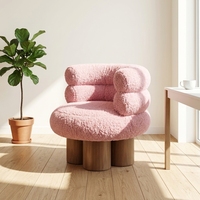 Fauteuil de maquillage design pour chambre féminine, tabouret à dossier tendance avec design rotatif