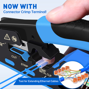 เครื่องมือตัดและปอกสาย ZOERAX RJ45 22AWG ถึง 24AWG สำหรับสาย Cat5 Cat6 Cat7 Cat8  8P8C RJ11 RJ45 รุ่น 778 22AWG t - Product Image 5