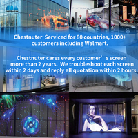 Écran LED transparent avec film cristallin, affichage publicitaire holographique invisible avec fonction d'animation