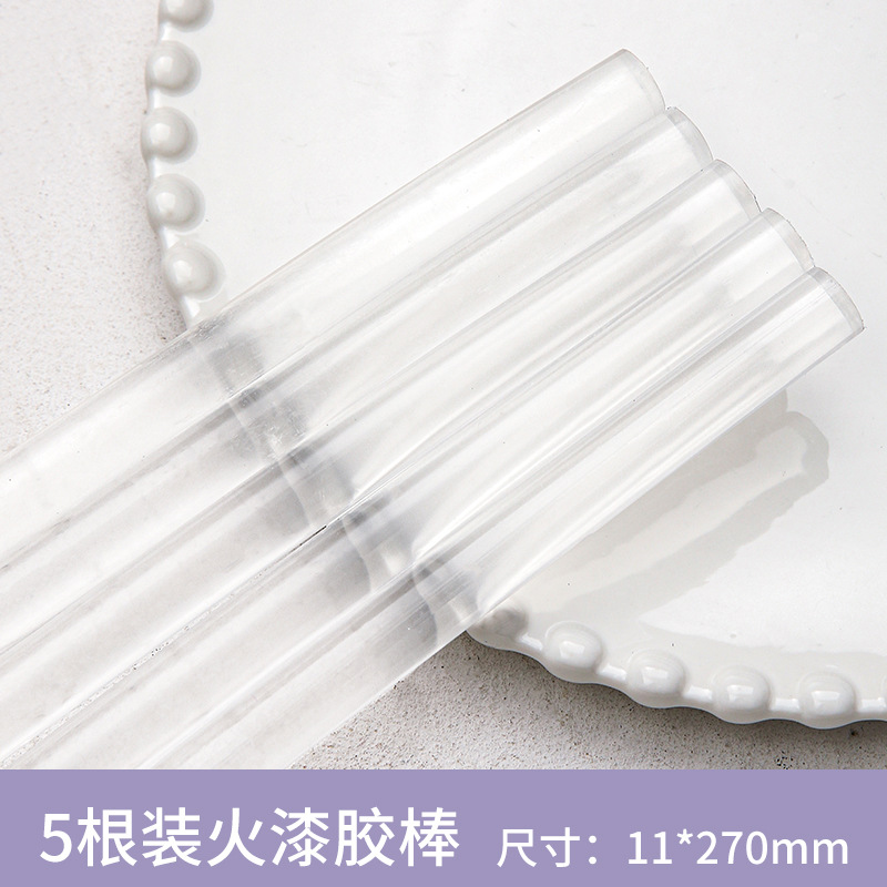 Bâtons de cire à cacheter transparents (5 bâtons par paquet)