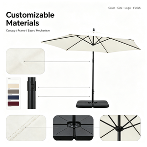 Parapluies <span class=keywords><strong>de</strong></span> plage en polyester personnalisés, pliables, modernes, anti-UV, <span class=keywords><strong>de</strong></span> qualité supérieure, pour <span class=keywords><strong>jardin</strong></span> et terrasse, vente en gros - Product Image 6
