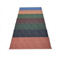 Leichte, feuerfeste, windbeständige, farbige, steinbeschichtete Metalldachziegel, korrosionsbeständig, einfach zu installieren für Villen und Häuser.