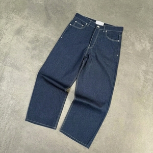 <span class=keywords><strong>Pantalon</strong></span> bleu foncé personnalisé pour <span class=keywords><strong>homme</strong></span>, coupe slim et jambe droite, jeans de mode, <span class=keywords><strong>pantalon</strong></span> streetwear pour <span class=keywords><strong>homme</strong></span> de haute qualité - Product Image 2