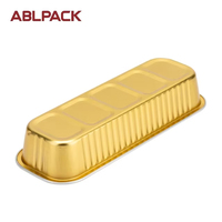 Boîtes à pain rectangulaires en aluminium de 335 ml avec couvercle en PET pour pâtisserie, macarons, stockage et présentation - Contenant alimentaire écologique en gros