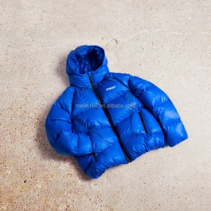Winter Custom Wear Warm Puffer Down <b>Jacket</b> High Quality Oversized Bomber Zip up Coat Blank Puffer Down <b>Jacket</b> Manufacturer - Product Image 1
